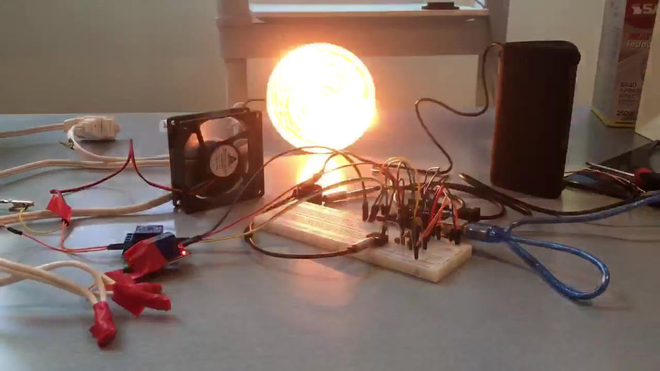 Heat Lamp and Fan Triggered Based on Frequency Using Arduino